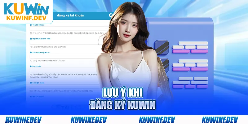 Lưu ý khi đăng ký KUWIN